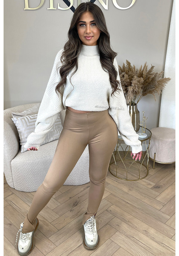 CAMEL - 'CINDY' - HIGH WAIST EXTRA LONG SPLIT LEGGING