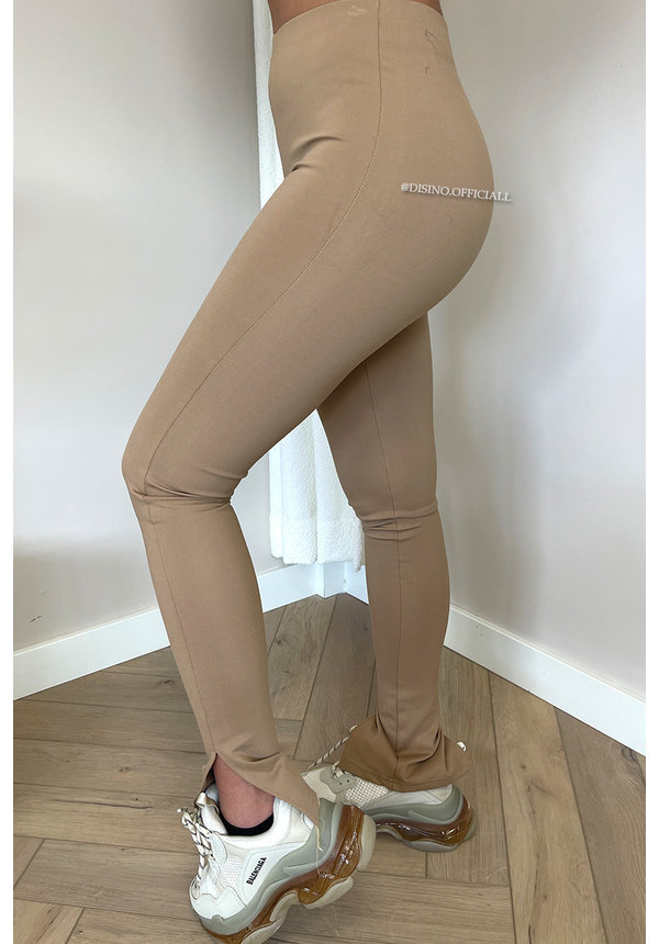 CAMEL - 'CINDY' - HIGH WAIST EXTRA LONG SPLIT LEGGING