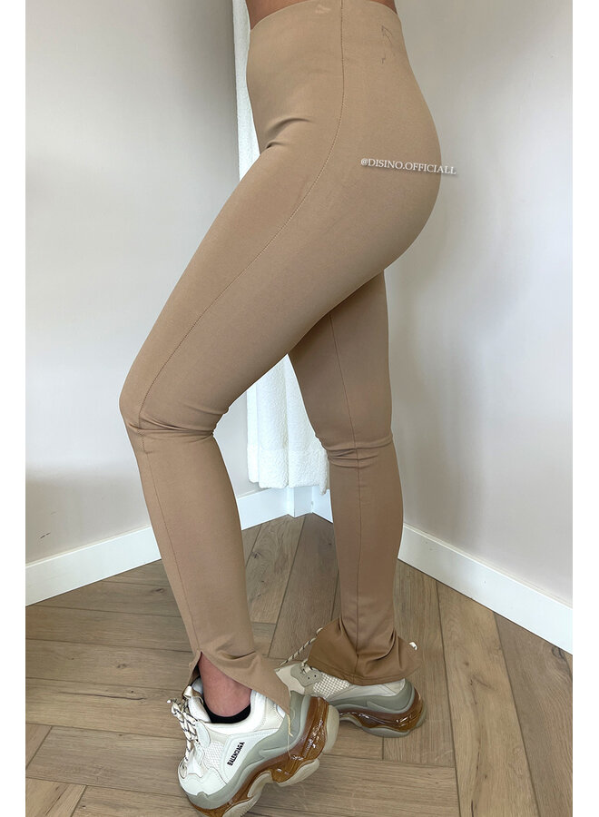 CAMEL - 'CINDY' - HIGH WAIST EXTRA LONG SPLIT LEGGING