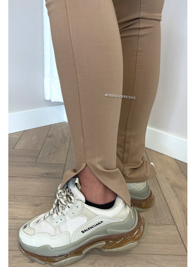 CAMEL - 'CINDY' - HIGH WAIST EXTRA LONG SPLIT LEGGING