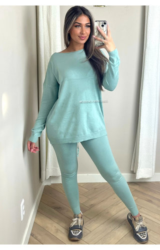 MINT GREEN - 'KAYLEE' - FASHIONABLE SOFT COMFY SET MINT GREEN - 'KAYLEE' - FASHIONABLE SOFT COMFY SET