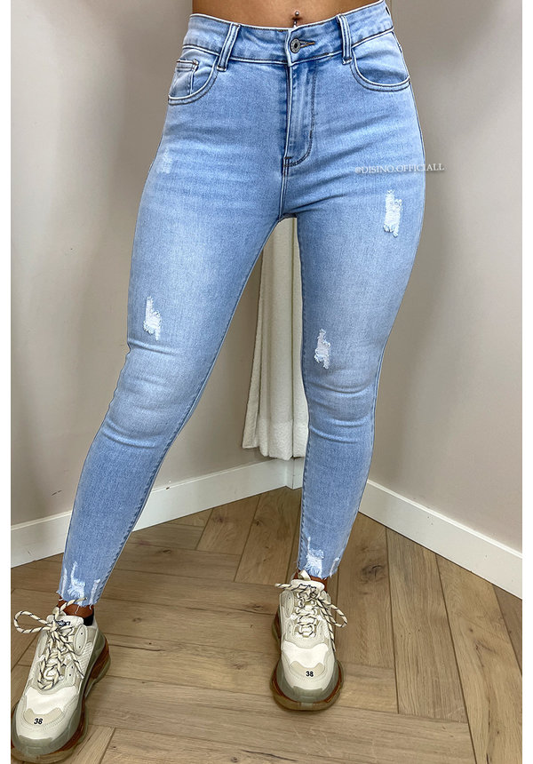 REDIAL - LIGHT BLUE - PERFECT HIGH WAIST SKINNY JEANS - 8267