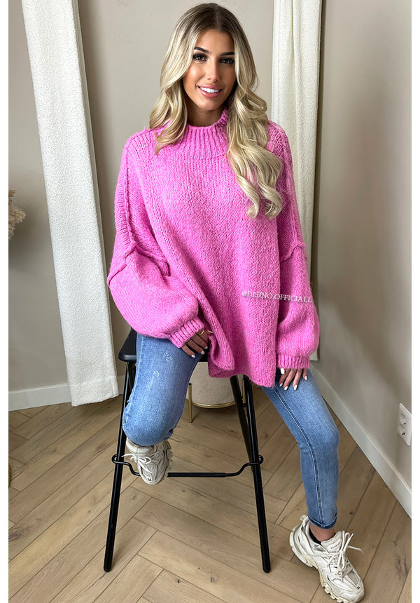 CANDY PINK - 'HEAVEN KNIT' - EXTRA OVERSIZED INSPIRED PREMIUM QUALITY KNIT