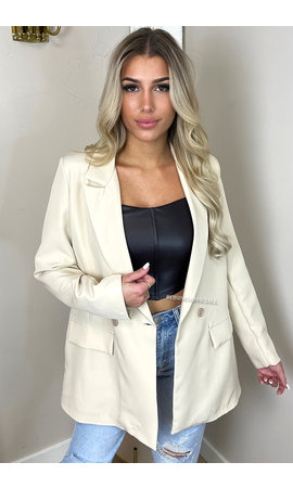 BEIGE - 'BIBI BLAZER' - OVERSIZED BOYFRIEND BLAZER