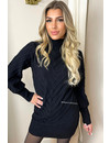 BLACK - 'CARINA DRESS' - PREMIUM QUALITY KNIT SWEATER DRESS