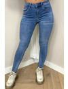 QUEEN HEARTS JEANS - LIGHT BLUE - SUPER STRETCH SKINNY JEANS - 667