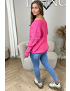 PINK - 'CORA' - PREMIUM QUALITY OVERSIZED V-NECK KNIT