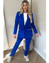 ROYAL BLUE - 'YAEL SET' - TWO PIECE CLASSY BLAZER + PANTALON SET