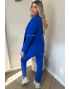 ROYAL BLUE - 'YAEL SET' - TWO PIECE CLASSY BLAZER + PANTALON SET