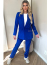 ROYAL BLUE - 'YAEL SET' - TWO PIECE CLASSY BLAZER + PANTALON SET