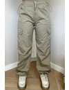 KHAKI GREEN - 'JESSIE PARACHUTE CARGO' - PREMIUM QUALITY CARGO PANTS