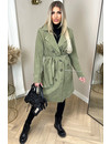 KHAKI GREEN - 'LETITIA' - PREMIUM QUALITY TRENCH COAT