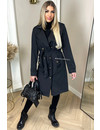 BLACK - 'LETITIA' - PREMIUM QUALITY TRENCH COAT