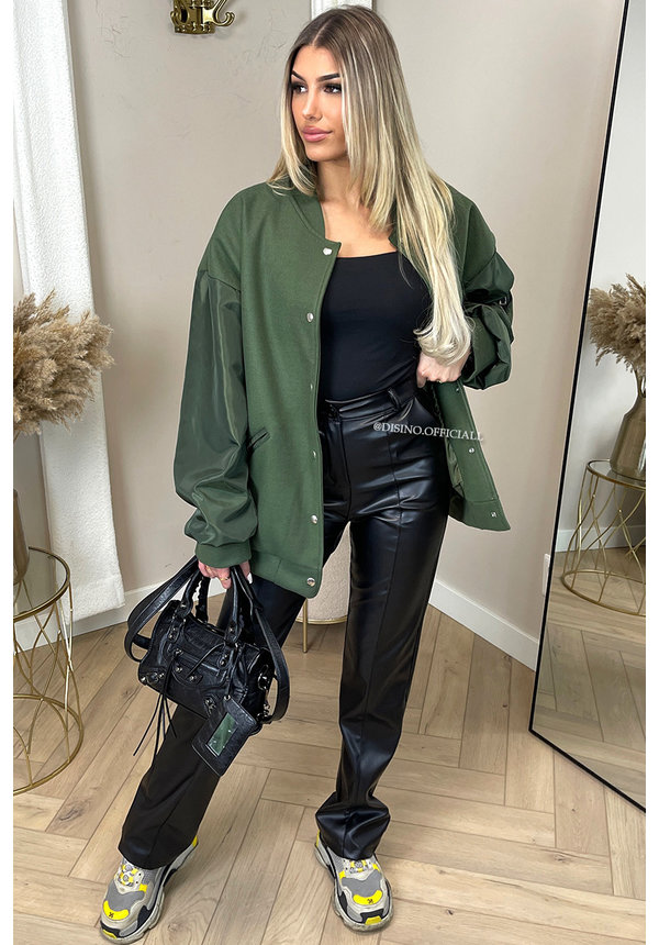 ARMY GREEN - 'OVERSIZED BOMBER' - INSPIRED OVERSIZED BOMBER JACKET