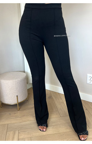 BLACK - 'NORAH PANTALON' - PERFECT EXTRA HIGH WAIST FLARED PANTS BLACK - 'NORAH PANTALON' - PERFECT EXTRA HIGH WAIST FLARED PANTS