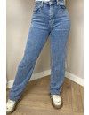 BLUE - 'NEW YORK' - PERFECT FIT STRETCH HIGH WAIST STRAIGHT LEG JEANS - 2022