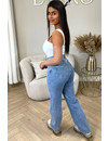 BLUE - 'NEW YORK' - PERFECT FIT STRETCH HIGH WAIST STRAIGHT LEG JEANS - 2022