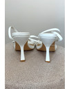 WHITE - 'LINA HEELS' - TOUWTJES HAKKEN ROPE HEELS