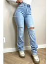 LIGHT BLUE - 'MIAMI' - EXTRA LONG SUPER STRETCH STRAIGHT LEG JEANS