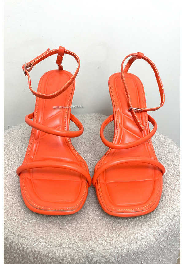 ORANGE - 'LOIS HEELS' - SOFT FEET-BED INSPIRED HEELS