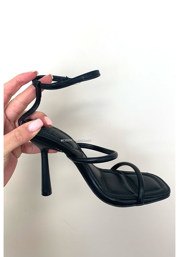 BLACK - 'LOIS HEELS' - SOFT FEET-BED INSPIRED HEELS