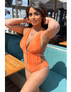 ORANGE - 'LYNN' - PERFECT FIT TIE UP SWIMSUIT