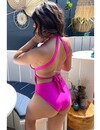 FUCHSIA - 'LYNN' - PERFECT FIT TIE UP SWIMSUIT