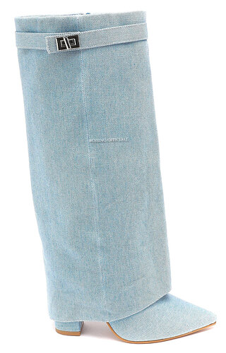 DENIM BLUE - 'SHARK BOOTS' - PREMIUM QUALITY PERFECT HIGH HEELS DENIM BLUE - 'SHARK BOOTS' - PREMIUM QUALITY PERFECT HIGH HEELS