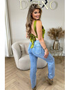 LIME GREEN - 'KATE TOP' - OPEN BACK SATIN TOP