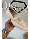 BEIGE - 'LORRO' - INSPIRED SUEDINE LOAFERS