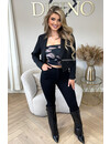 BLACK - 'KENZIE' - CROPPED BLAZER