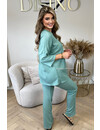 MINT GREEN - 'MILEY SET' - COMFY STRETCH OVERSIZED TEE + PANTS SET