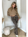 CAMEL - 'DINA' - PERFECT FIT PREMIUM QUALITY PRINTED FLARED PANTS