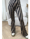 CAMEL - 'DINA' - PERFECT FIT PREMIUM QUALITY PRINTED FLARED PANTS