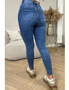 LAULIA - DARK BLUE - SUPER STRETCH HIGH WAIST SKINNY JEANS - 311