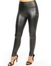 MAT BLACK - 'ESMERALDA' - SUPER STRETCH LEATHER LOOK LEGGING PANTS