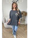 GREY - 'ANGEL ON MY BACK'  - PREMIUM QUALITY ANGELS TEE DRESS