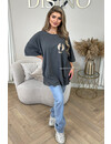 GREY - 'ANGEL ON MY BACK'  - PREMIUM QUALITY ANGELS TEE DRESS