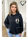 BLACK - 'ANGEL ON MY BACK HOODIE' - OVERSIZED COMFY HOODIE