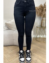 QUEEN HEART JEANS - BLACK - PERFECT HIGH WAIST SKINNY JEANS  - 962