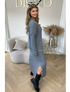 GREY - 'KNOWLESS' - PREMIUM QUALITY OVERSIZED MAXI KNITTED DRESS