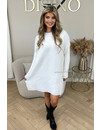 WHITE - 'CHRISTINE' - PREMIUM QUALITY OVERSIZED COMFY DRESS