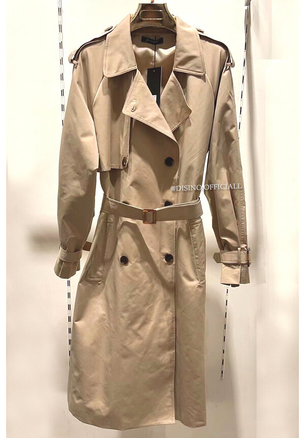 BEIGE - 'JALINA' - PREMIUM QUALITY TRENCH COAT