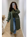 KHAKI GREEN - 'JALINA' - PREMIUM QUALITY TRENCH COAT