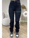 BLACK - 'TOKYO' - RIPPED KNEE STRAIGHT LEG JEANS