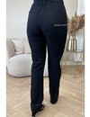 BLACK - 'BEVERLY' - EXTRA LONG SUPER STRETCH STRAIGHT LEG JEANS