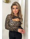 LEOPARD - 'MARLEY TOP' - TRAVEL QUALITY LONG SLEEVE TOP