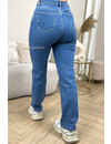 BLUE - 'CALIFORNIA' - PERFECT FIT STRETCH HIGH WAIST STRAIGHT LEG JEANS