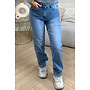 QUEEN HEART JEANS - BLUE - 'HOUSTON' - STRETCH STRAIGHT LEG JEANS - 1042