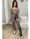 LEOPARD - 'AVENA' - PERFECT FIT STRAPLESS JUMPSUIT